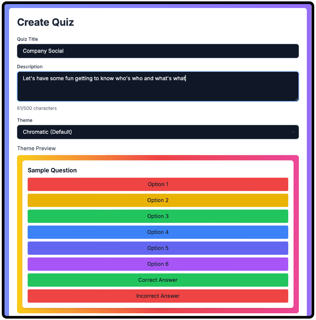Create engaging quizzes